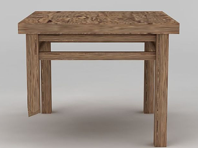 3d实木破桌子模型