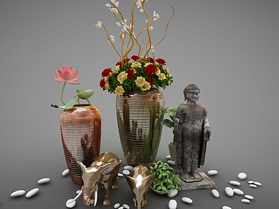 装饰花瓶模型