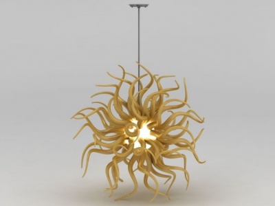 3d现代艺术造型吊灯模型