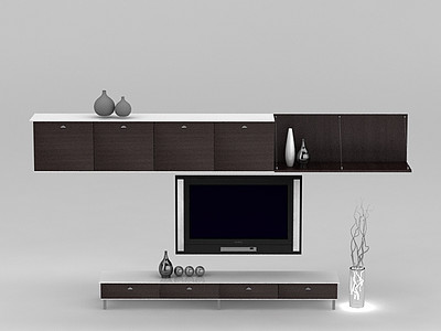 现代客厅电视柜模型3d模型