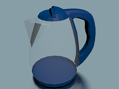 3d现代泡茶塑料壶免费模型
