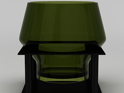 创意墨绿色花瓶摆件模型3d模型