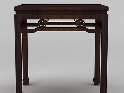 中式实木凳子模型