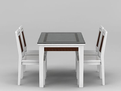现代简约餐桌椅模型3d模型