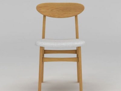 3d现代实木化妆椅模型