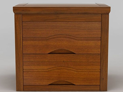 现代实木床头柜斗柜模型3d模型
