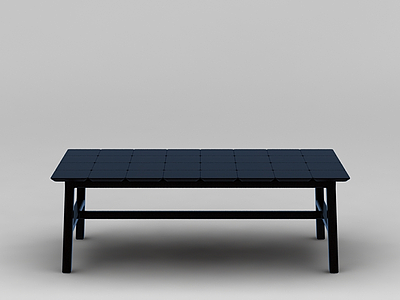 中式实木餐桌模型3d模型