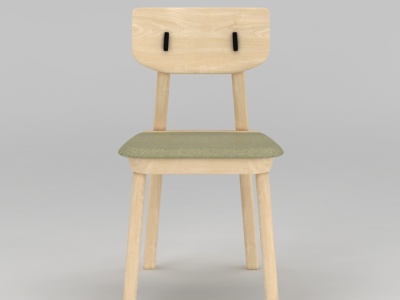 3d现代实木休闲椅模型