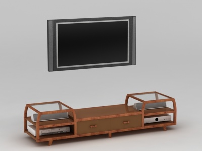 3d现代简约客厅电视柜模型