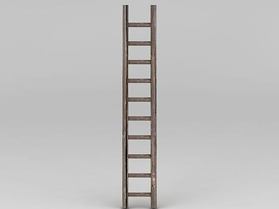 木梯子模型3d模型