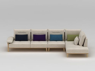 现代客厅组合沙发模型3d模型