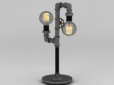 现代创意金属工业灯模型3d模型
