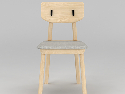 现代实木休闲椅模型3d模型