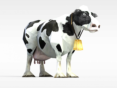 3d龍子谷游戲動漫角色奶牛模型