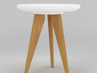 现代白色桌子茶几模型3d模型