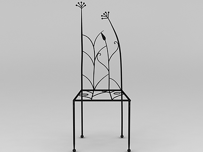 创意铁艺椅子模型3d模型