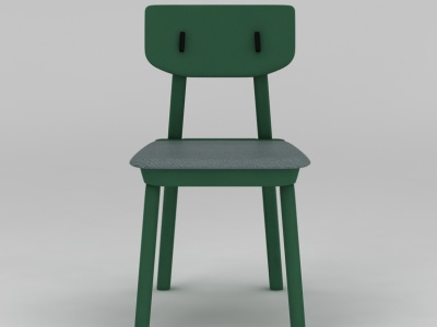 欧式绿色休闲椅模型