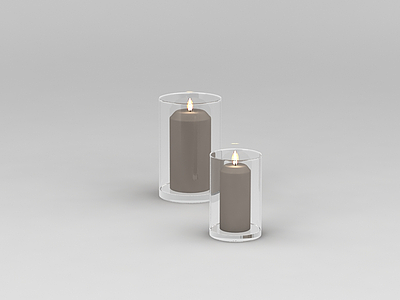 现代简约装饰蜡烛模型3d模型