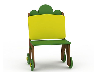 3d幼儿园儿童座椅模型
