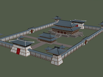 3d淮南王宫模型
