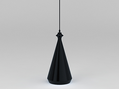 现代黑色陶瓷吊灯模型3d模型