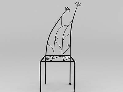 3d个性铁艺椅子模型