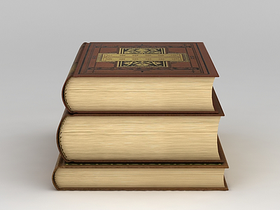 3d书籍词典模型