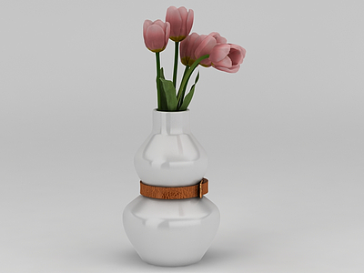 3d现代陶瓷花瓶模型