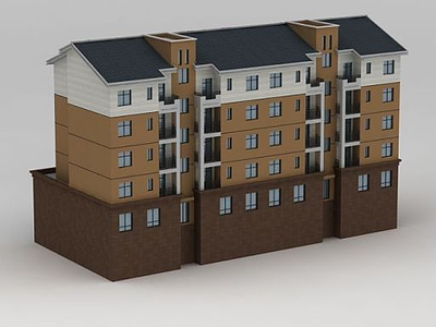 欧式住宅楼，模型3d模型