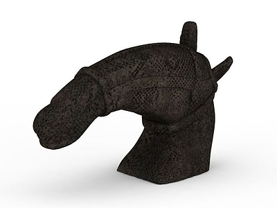 马头雕刻装饰品模型3d模型