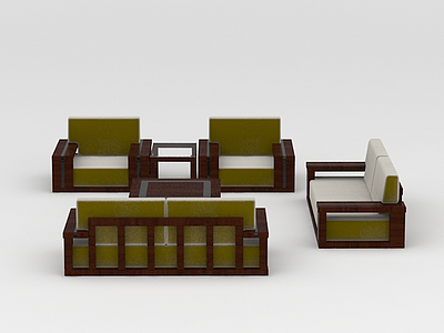 3d现代沙发<font class='myIsRed'>茶几组合</font>免费模型