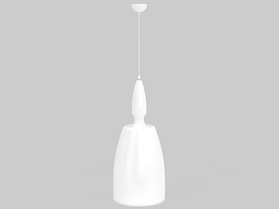 白色陶瓷吊灯模型3d模型