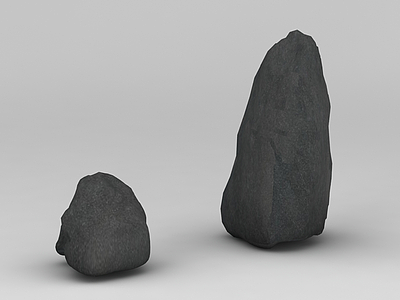 3d假山石头模型