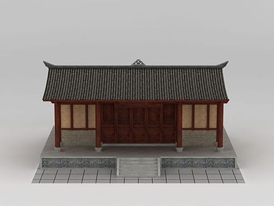 川西建筑模型3d模型