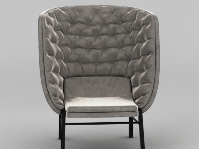3d现代软包舒适沙发椅模型