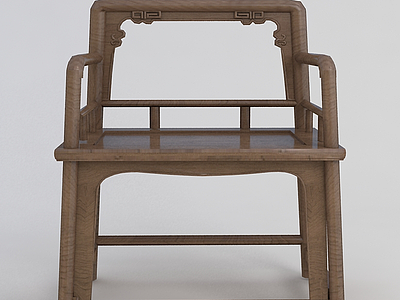 中式实木太师椅模型3d模型