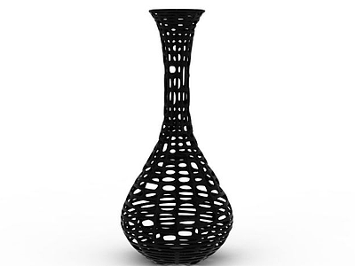 精品黑色花瓶摆件模型3d模型