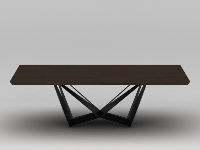3d现代木艺桌子免费模型
