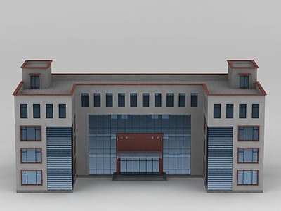 学校建筑模型3d模型
