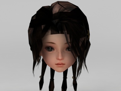 剑网三游戏人物发型发饰模型3d模型