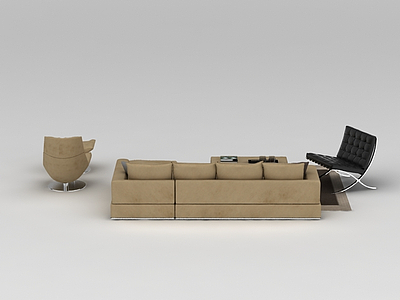 现代客厅豪华沙发组合模型3d模型