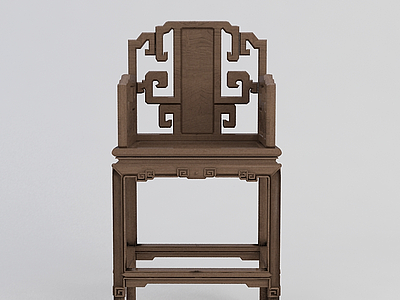 中式红木南宫椅模型3d模型