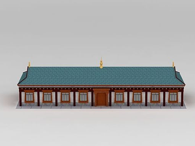 3d藏式建筑模型