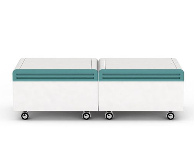 滚轮床头柜模型3d模型