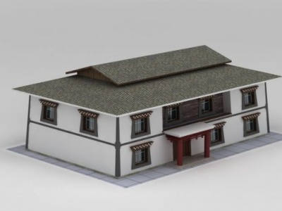 藏式民居建筑3d模型