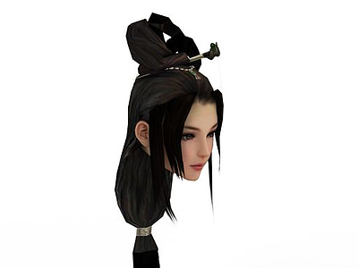 剑网三女角色发型模型3d模型