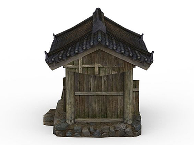 3d剑灵游戏场景木屋模型