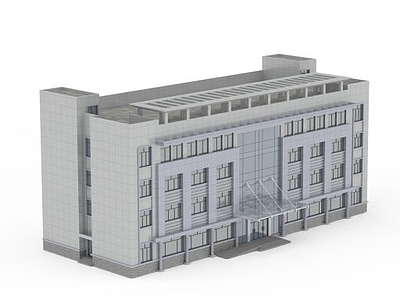3d教学楼办公楼宇模型