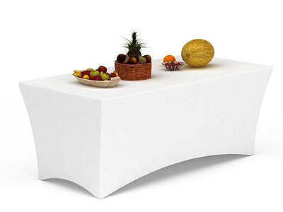 水果餐台模型3d模型