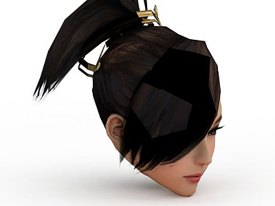 剑网三美女发型模型3d模型